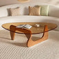 Modern Black Glass Coffee Table Living Room
