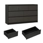 White/Black Dresser with High Gloss Drawers