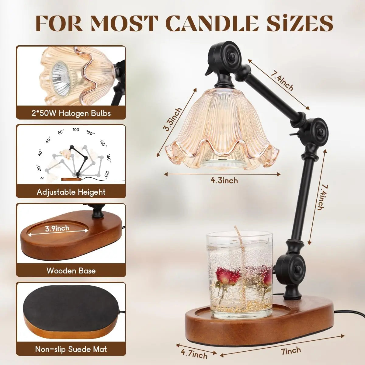 Candle Warmer Lamp Adjustable Dimmable