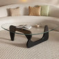 Modern Rustic Coffee Table Glass Top