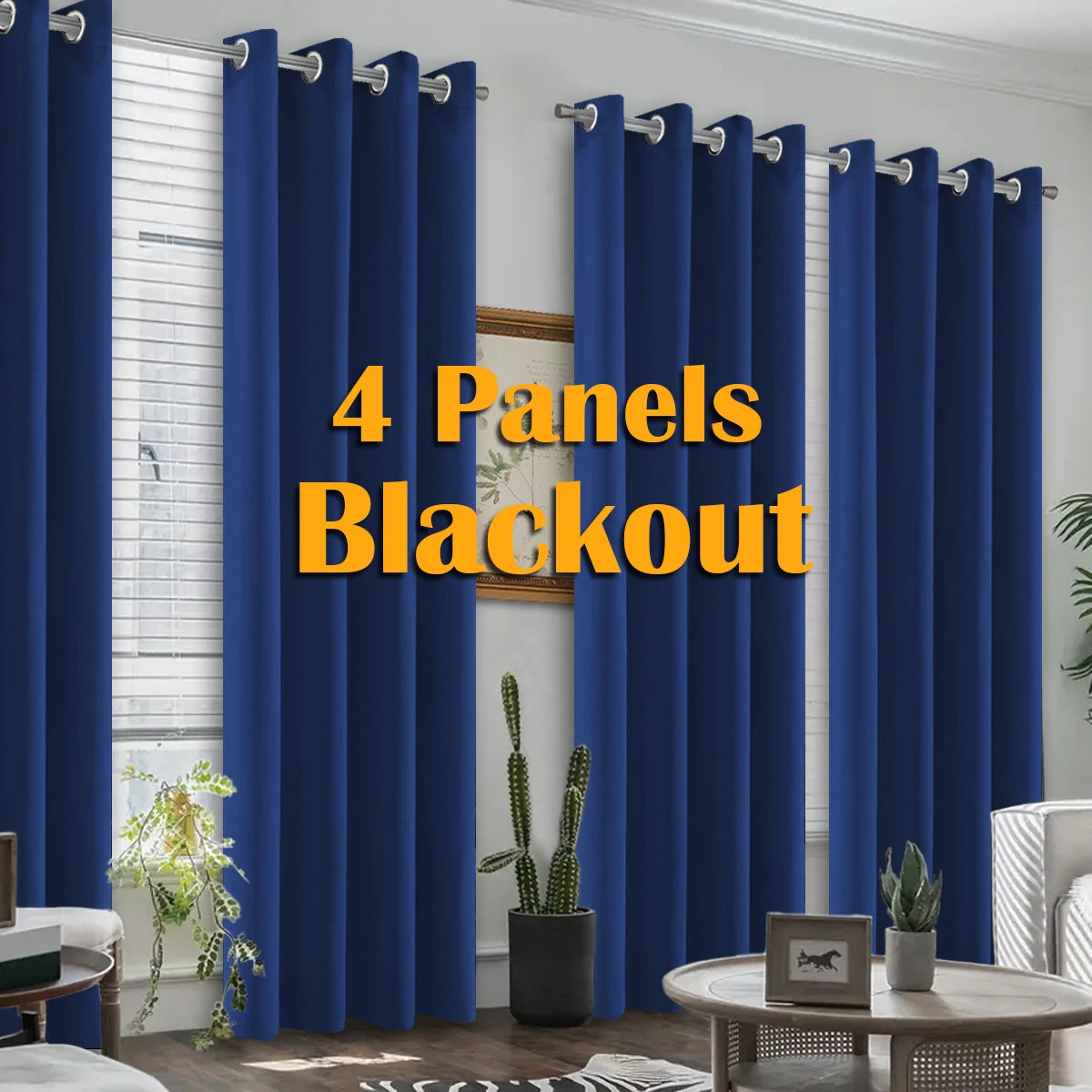 4PCS Blackout Curtains for Bedroom or Living Room