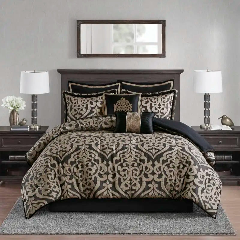 8PCS King Jacquard Comforter Set